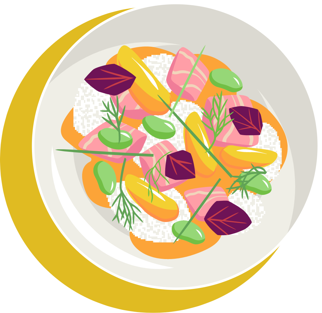 Illustration de plat pour la présentation de Gambade