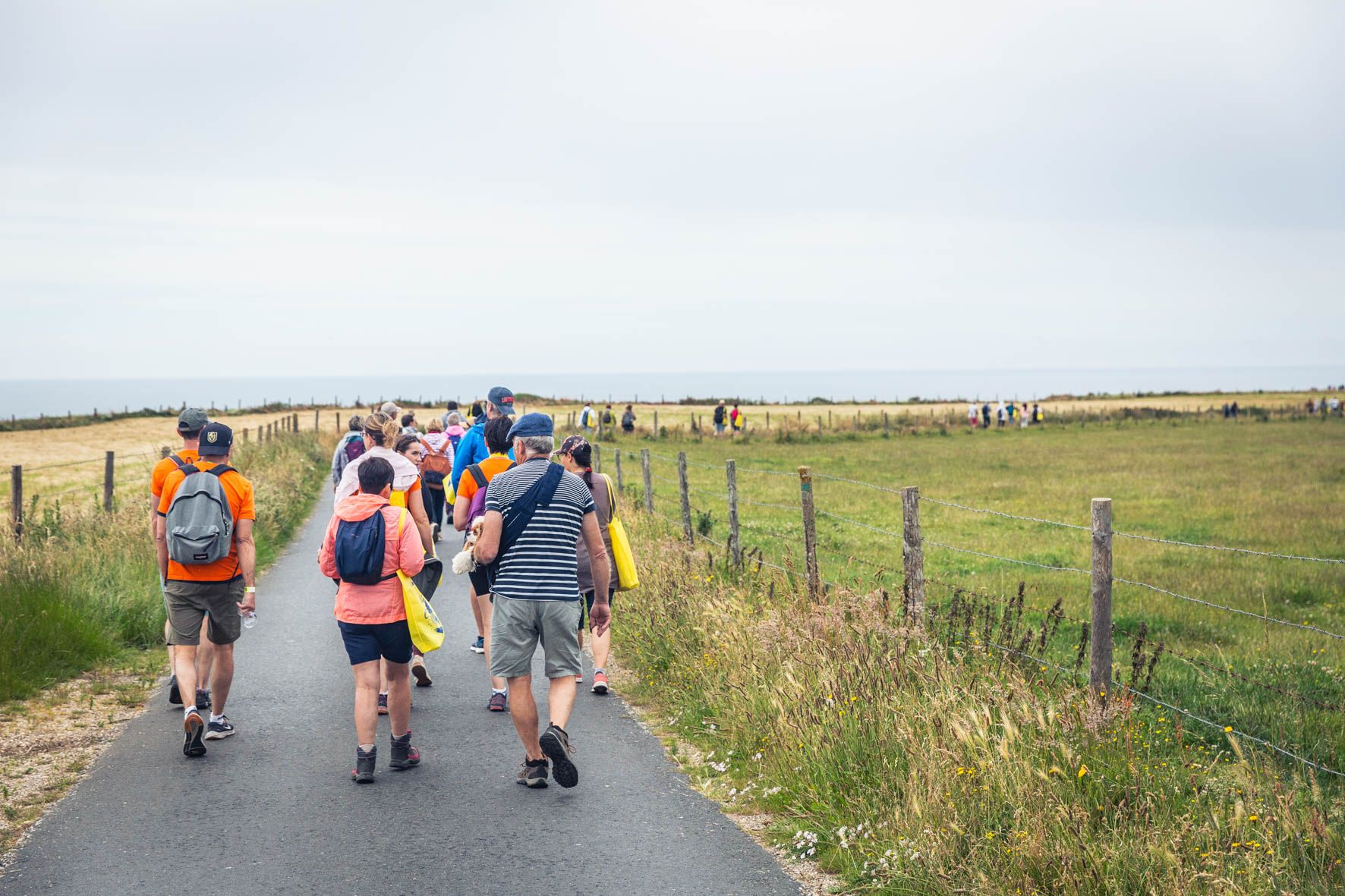 Photographie des gambadeurs parcourant la campagne normande