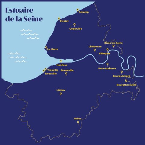 Carte de l'estuaire de la Seine